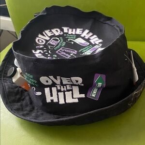 Black 'Over The Hill' Graphic Survival Hat
